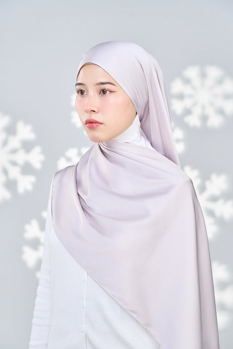 Inaya Satin Hijab - Iced Mauve