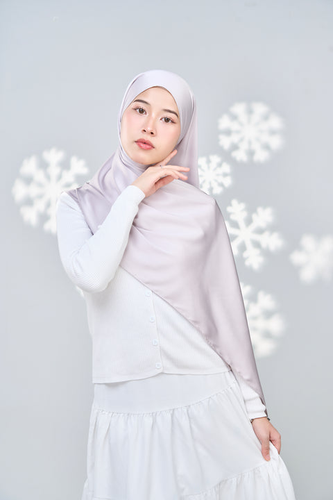 Inaya Satin Hijab - Iced Mauve