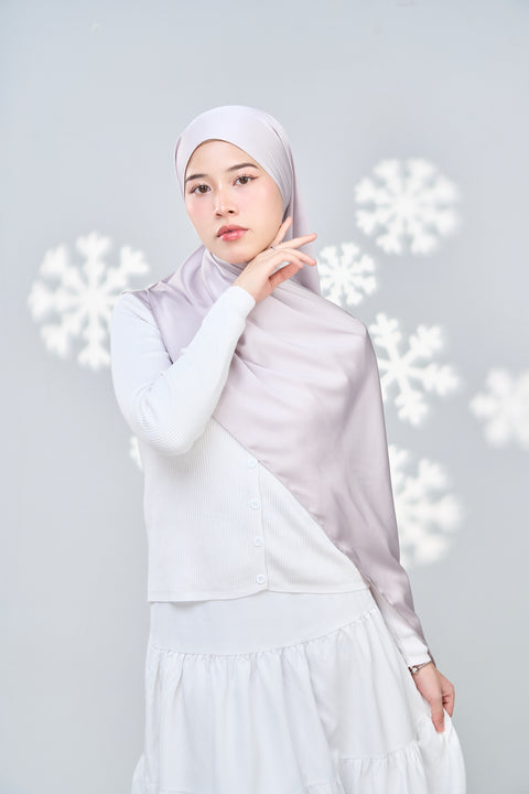 Inaya Satin Hijab - Iced Mauve