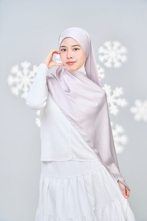 Inaya Satin Hijab - Iced Mauve