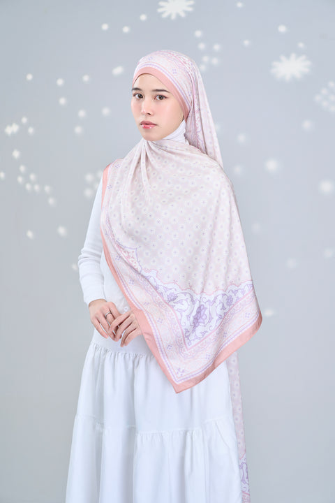 Sophia Satin Hijab - Modern Ivory