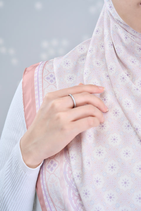 Sophia Satin Hijab - Modern Ivory