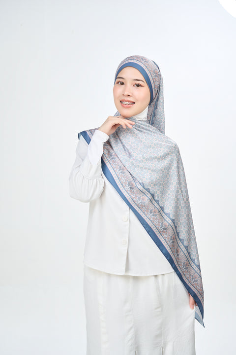 Majida Satin Hijab - Mysterious Mauve