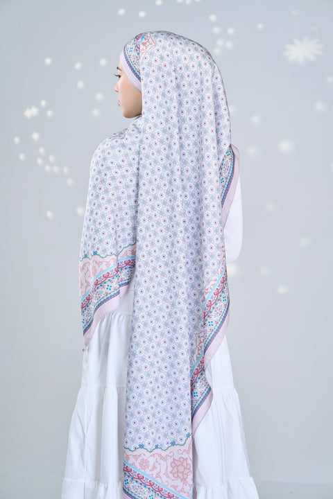 Sophia Satin Hijab - Light French Grey