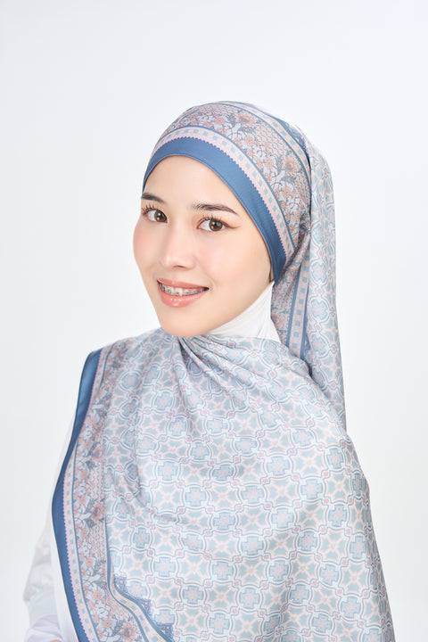 Majida Satin Hijab - Mysterious Mauve