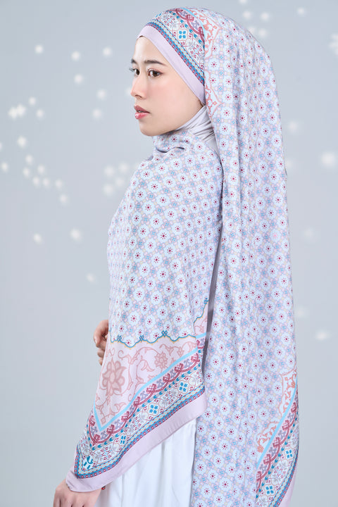 Sophia Satin Hijab - Light French Grey