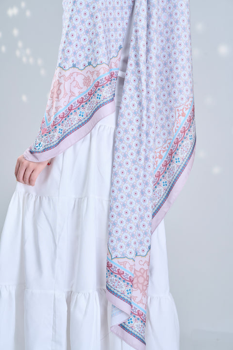 Sophia Satin Hijab - Light French Grey