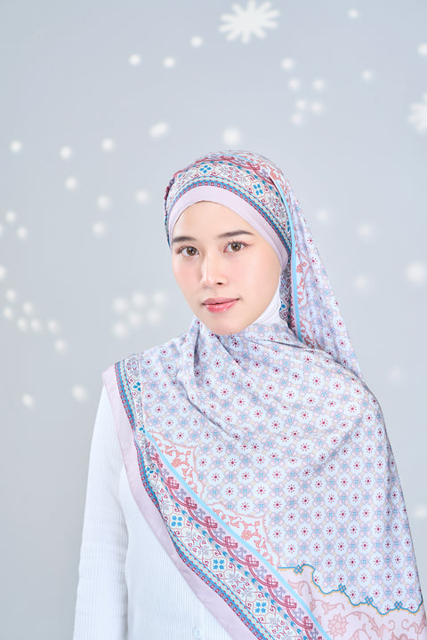 Sophia Satin Hijab - Light French Grey