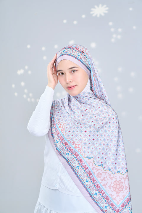 Sophia Satin Hijab - Light French Grey