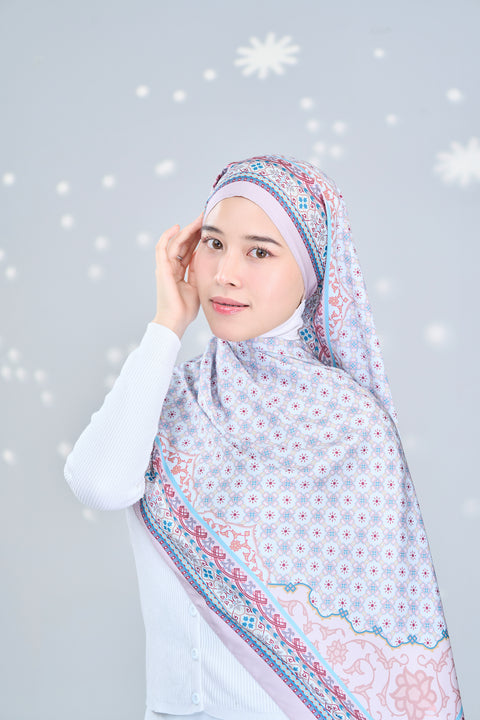 Sophia Satin Hijab - Light French Grey