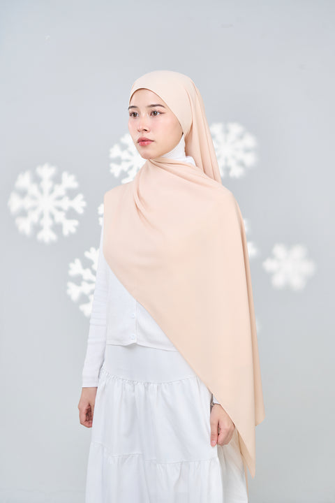 Hayaa Chiffon Hijab - Brilliant Beige