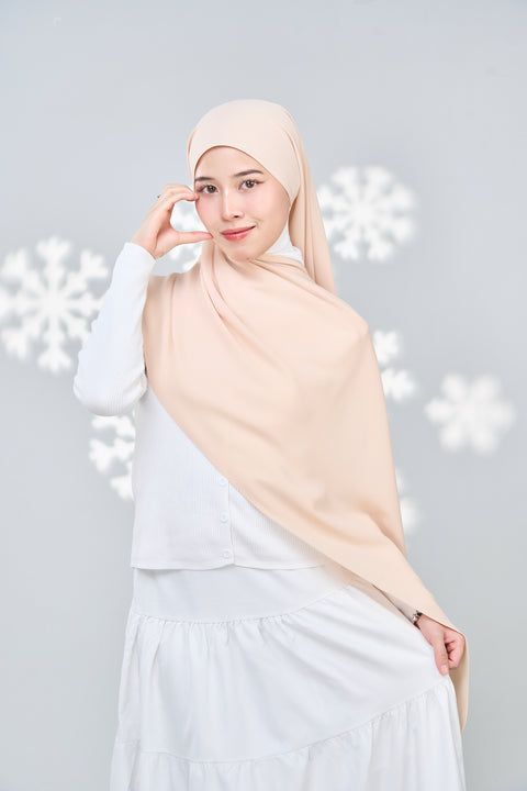 Hayaa Chiffon Hijab - Brilliant Beige
