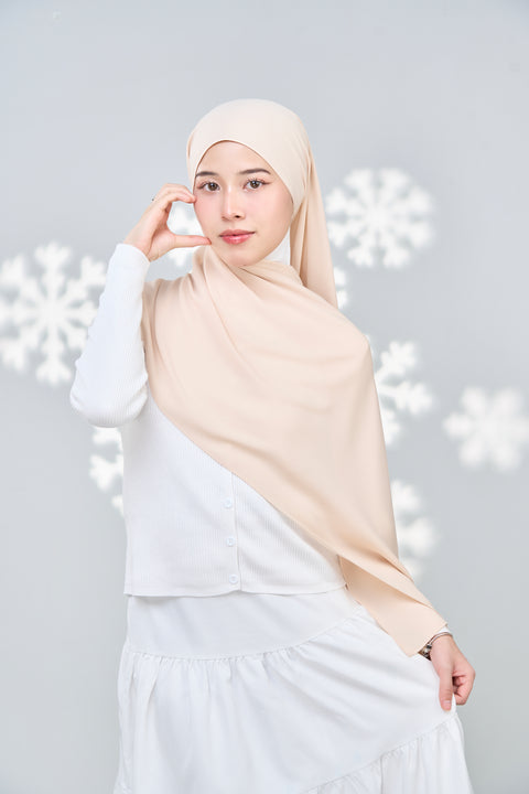 Hayaa Chiffon Hijab - Brilliant Beige