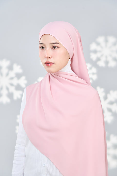 Hayaa Chiffon Hijab - Pink Nectar