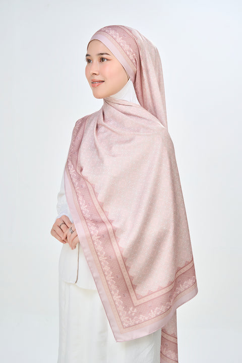 Majida Satin Hijab - Muddy Rose