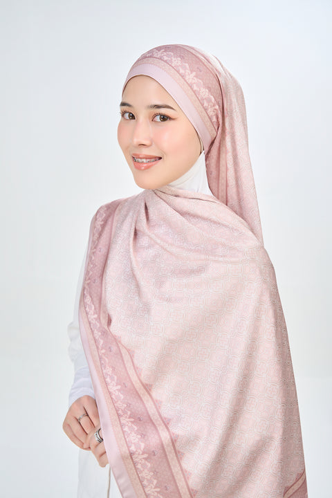 Majida Satin Hijab - Muddy Rose