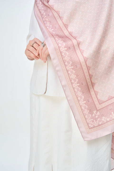 Majida Satin Hijab - Muddy Rose