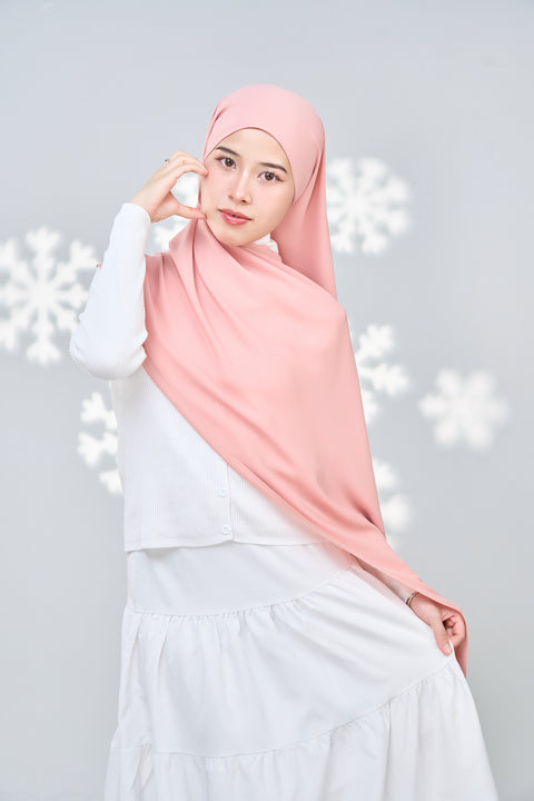 Hayaa Chiffon Hijab - Smoky Pink