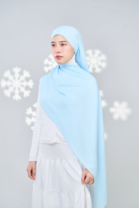 Hayaa Chiffon Hijab - Wind Blue