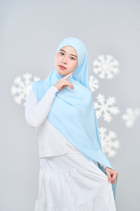 Hayaa Chiffon Hijab - Wind Blue