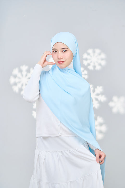 Hayaa Chiffon Hijab - Wind Blue