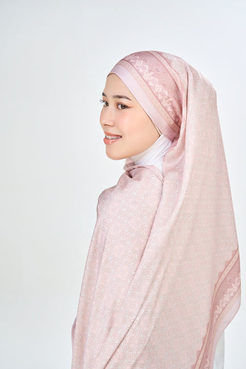 Majida Satin Hijab - Muddy Rose