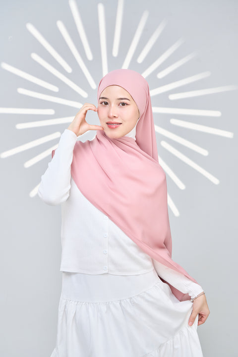 Aaliya Crinkle Hijab - Sekicikhu Pink