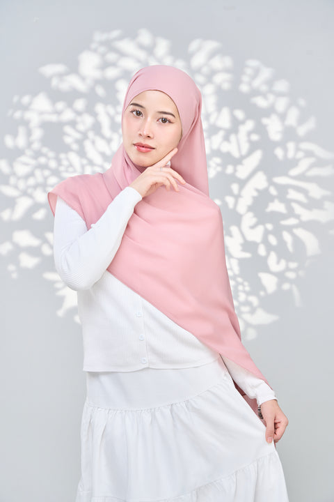 Aaliya Crinkle Hijab - Sekicikhu Pink