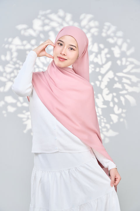 Aaliya Crinkle Hijab - Sekicikhu Pink