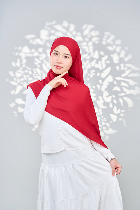 Aaliya Crinkle Hijab - Persian Plum