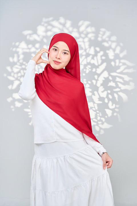 Aaliya Crinkle Hijab - Persian Plum