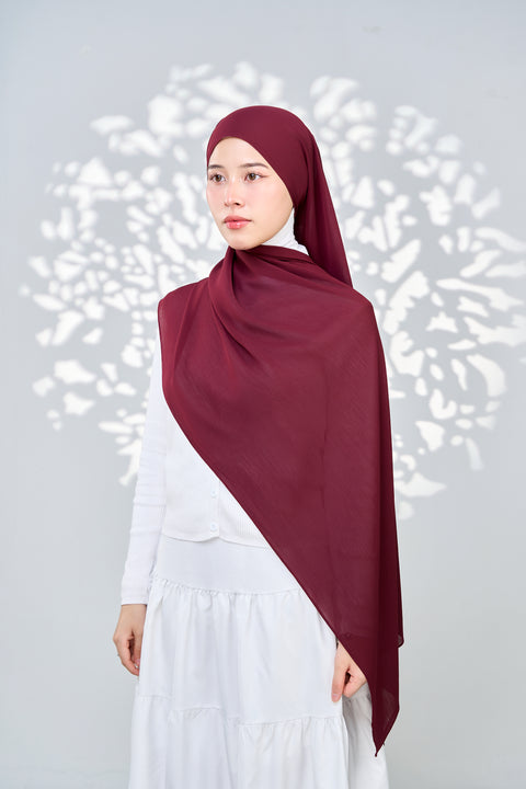 Aaliya Crinkle Hijab - Bulgarian Rose