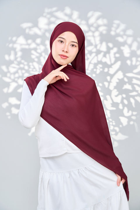 Aaliya Crinkle Hijab - Bulgarian Rose