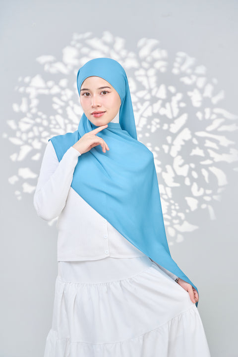 Aaliya Crinkle Hijab - Lichen Blue