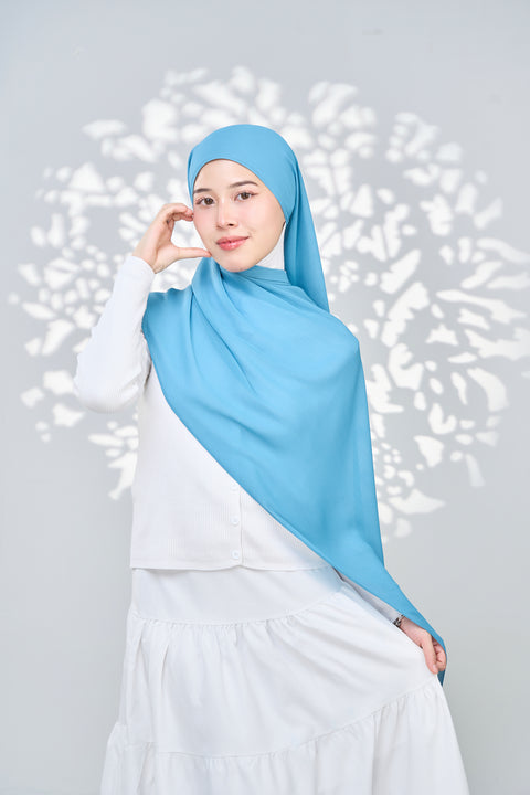Aaliya Crinkle Hijab - Lichen Blue