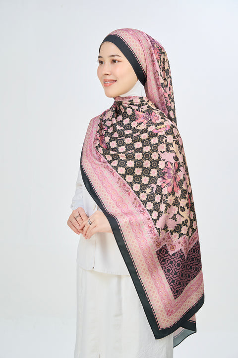Yusraa Satin Hijab - Dark Veil