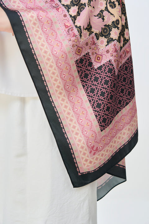 Yusraa Satin Hijab - Dark Veil