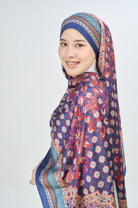Yusraa Satin Hijab - Deep Velvet