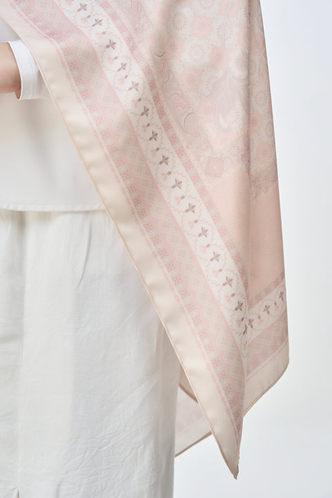 Yusraa Satin Hijab - Pale Blush
