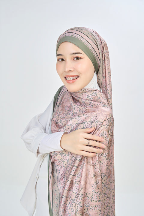 Yusraa Satin Hijab - Toasted Walnut