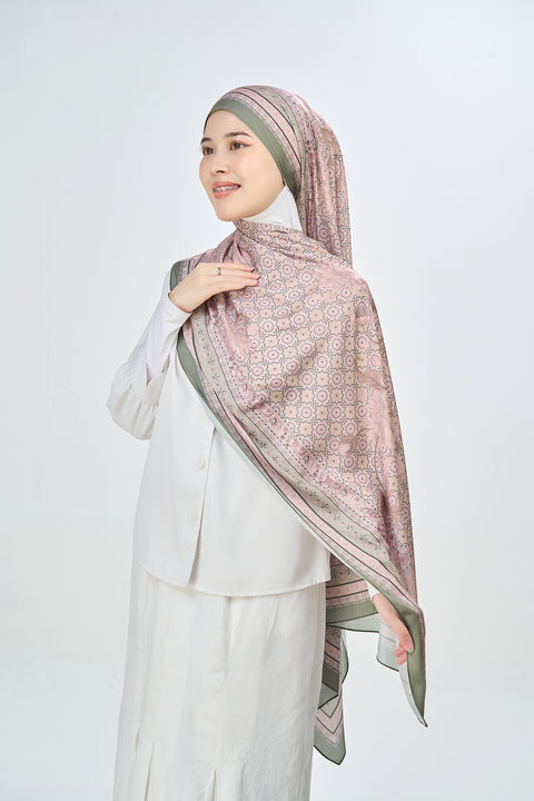 Yusraa Satin Hijab - Toasted Walnut
