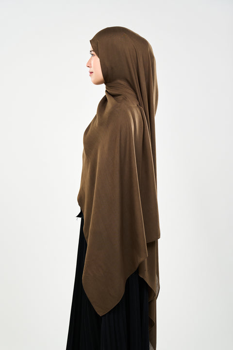 Ayra Everyday Cotton Hijab - Burnt Coffee