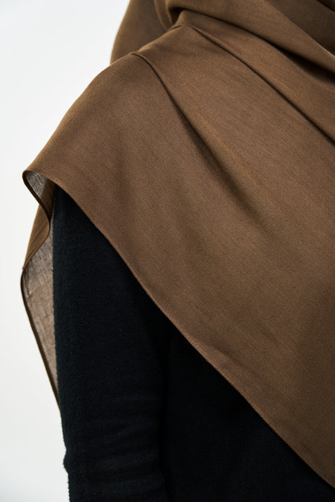 Ayra Everyday Cotton Hijab - Burnt Coffee