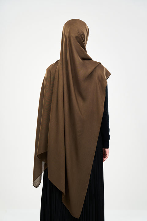 Ayra Everyday Cotton Hijab - Burnt Coffee