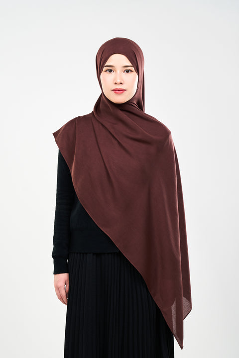 Ayra Everyday Cotton Hijab - Black Cherry
