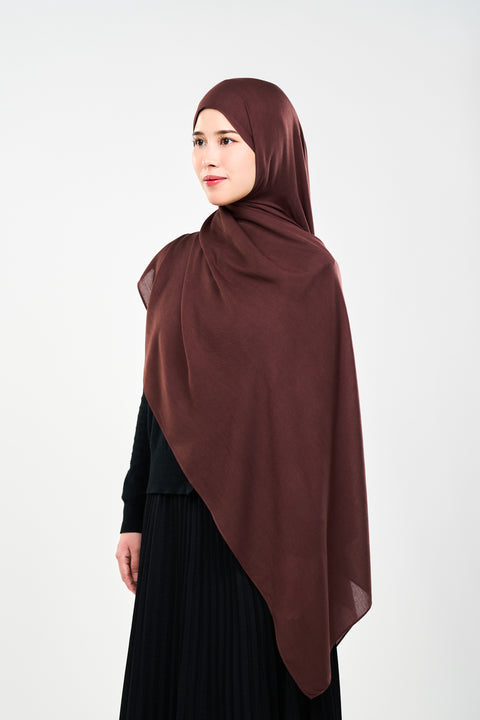 Ayra Everyday Cotton Hijab - Black Cherry