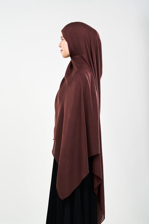 Ayra Everyday Cotton Hijab - Black Cherry