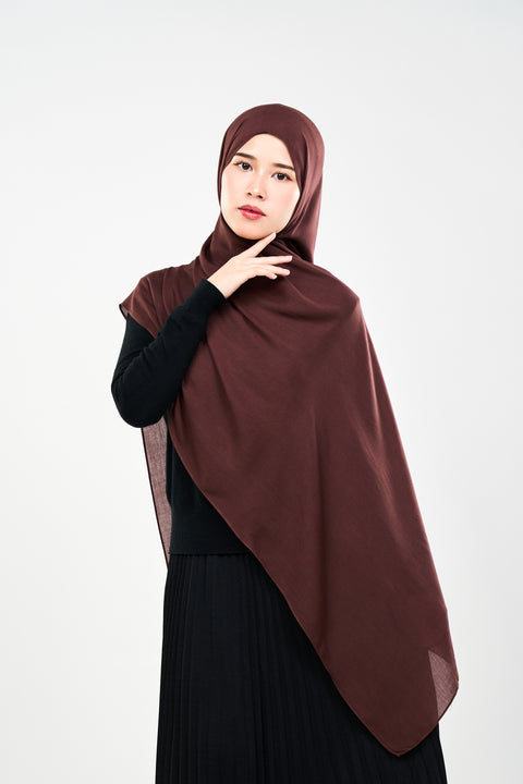 Ayra Everyday Cotton Hijab - Black Cherry