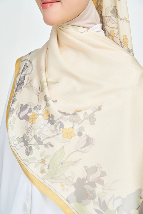 Nuhaa Satin Hijab - Rainforest Dew