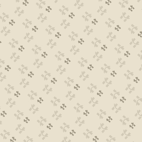 Monogram Satin Hijab - Ivory